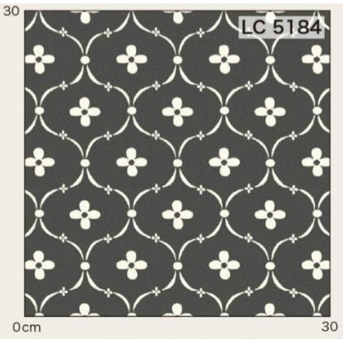 LC5184 ポンリューム 住宅用クッションフロア LAURA ASHLEY ペンブローク（Pembroke） チャコール 厚み1.8mm