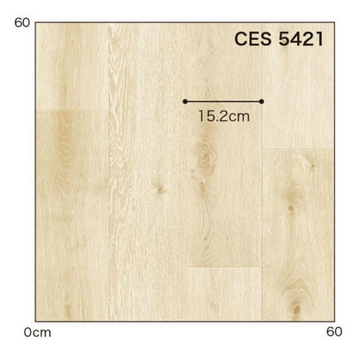 CES5421 ポンリューム 住宅用クッションフロア 消臭＆表面強化機能付フロア ラスティックオーク 厚み2mm