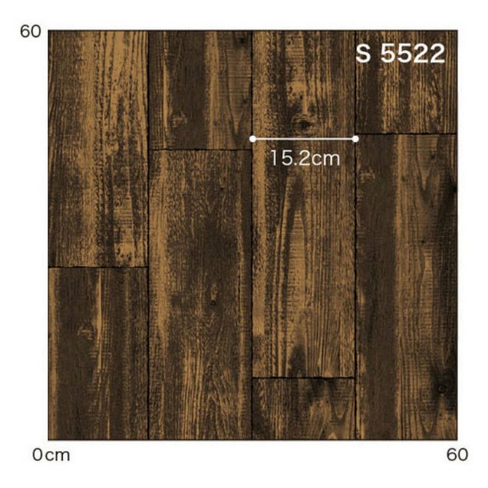 S5522 ポンリューム 住宅用クッションフロア 床暖＆土足対応フロア オールドパイン 厚み2.3mm