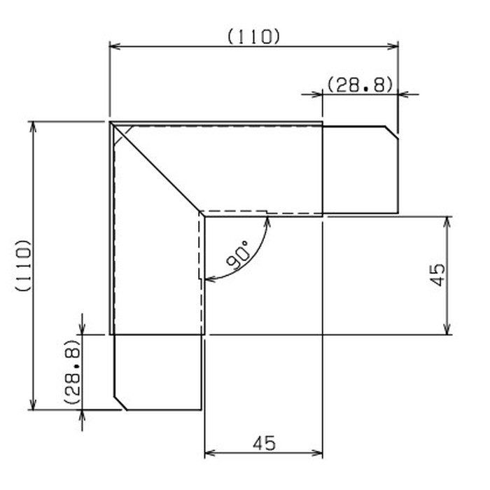 WMA-210DSI-FB 防鼠付水切り アルミ入隅 WMA-210対応 ファッションブラウン 5個入