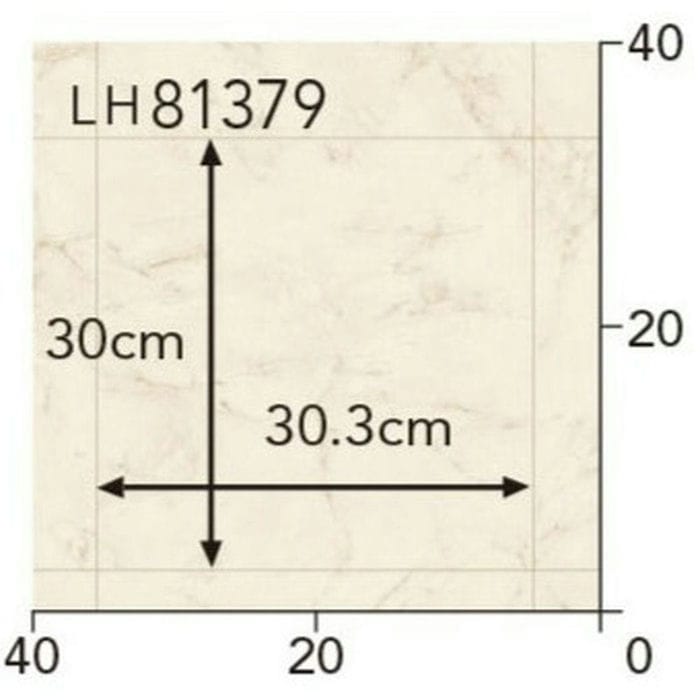 LH-81379 クッションフロア ストーン ビアンコカララ 1.8mm厚×182cm巾