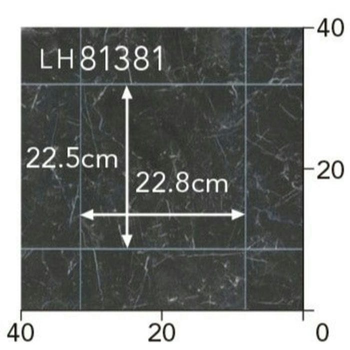 LH-81381 クッションフロア ストーン ブラックサンローラン 1.8mm厚×182cm巾