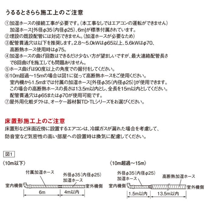 S28ZVRV-T ハウジングエアコン 室外機セット 床置形 VRシリーズ 加湿 10畳程度 室外電源タイプ ブラウン