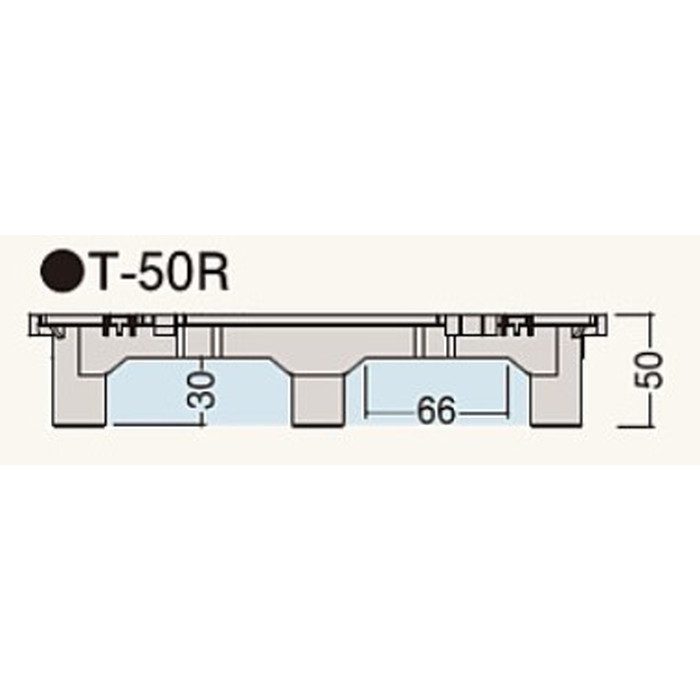 T-50R クリーンOAフロア ベースパネル 250×250mm H50mm 16枚／ケース