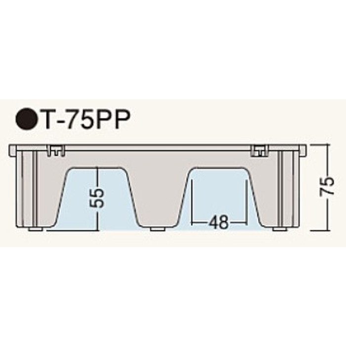 T-75PP クリーンOAフロア ベースパネル 250×250mm H75mm 16枚／ケース