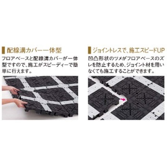 PIT-TN-50 クリーンOAフロア ベースパネル ピットTN-50 500×500mm H50mm 4枚／ケース