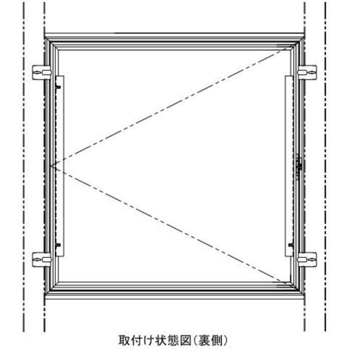 WHA450-WKN 壁点検口 ウォールハッチ スタンダードタイプ 450×450 ホワイト