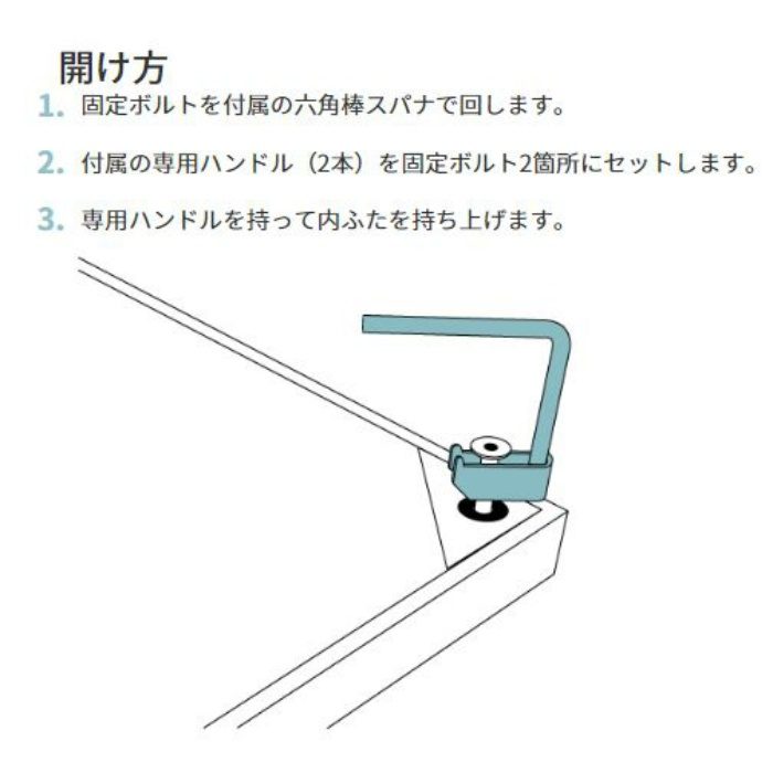 NHBBS-600P 床点検口 ニューハッチ 防臭・防水タイプ 600×600 Pタイル用 インサート（冶具使用）