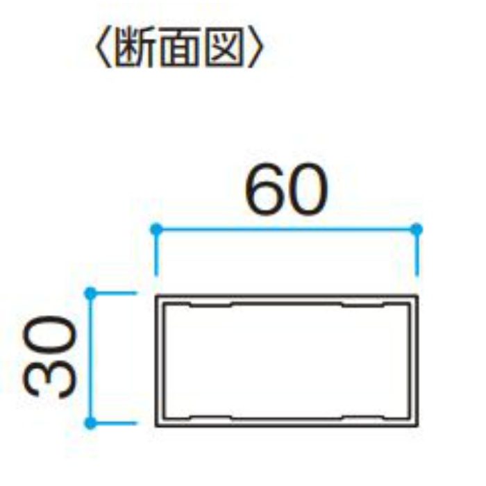 エバーアートウッド 部材 30×60角 L1800 ウォールナット