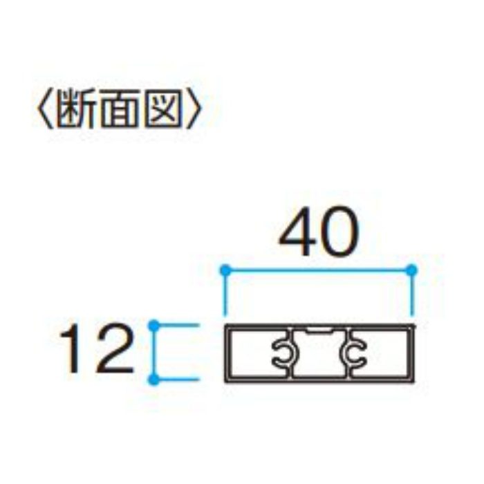 エバーアートウッド 格子部材 40×12角 L4000 マットホワイト ビスホール付