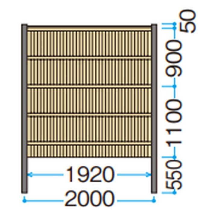 e-バンブーユニット センター柱H2000 焼丸太柱