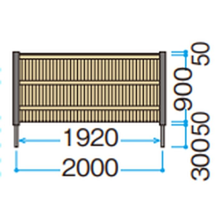 e-バンブーユニット 建仁寺垣パネルH900タイプ 片面 真竹