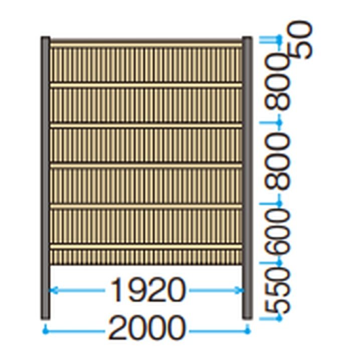 e-バンブーユニット 建仁寺垣パネルH2200タイプ 両面 枯竹 タカショー