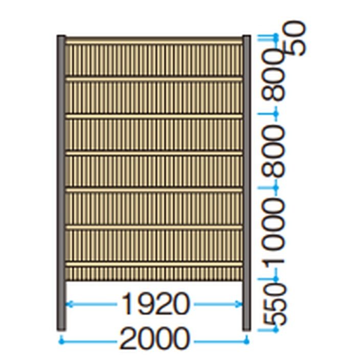 e-バンブーユニット 建仁寺垣パネルH2600タイプ 片面 枯竹