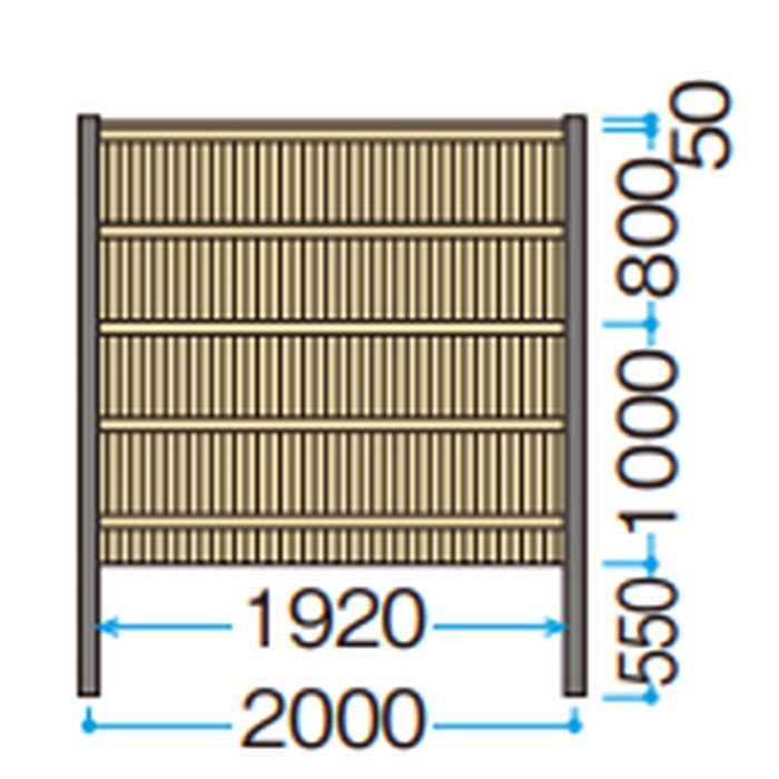 e-バンブーユニット こだわり竹 建仁寺垣パネルH1800タイプ 片面 趣ゴマ竹