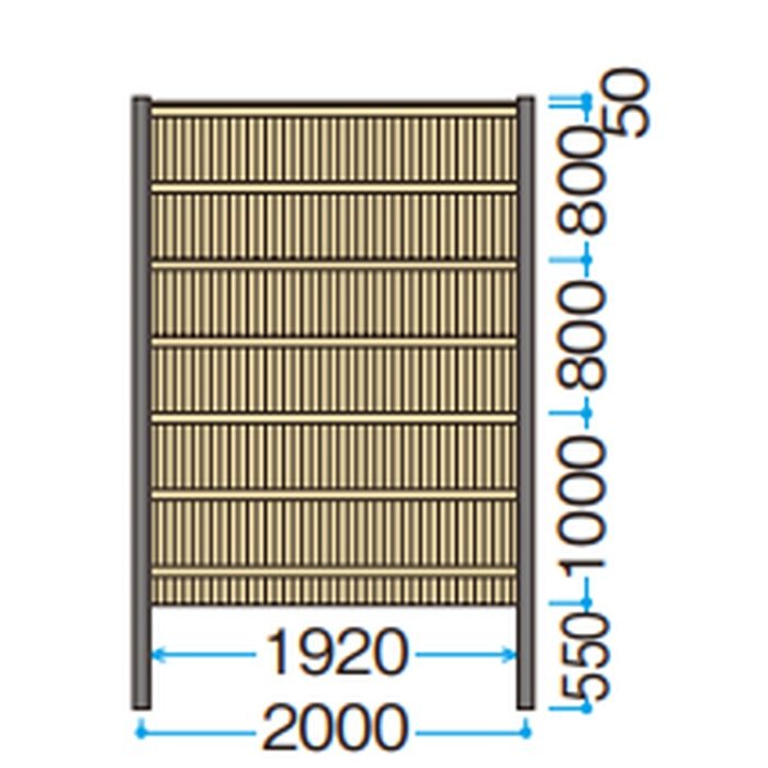 e-バンブーユニット こだわり竹 建仁寺垣パネルH2600タイプ 片面 趣