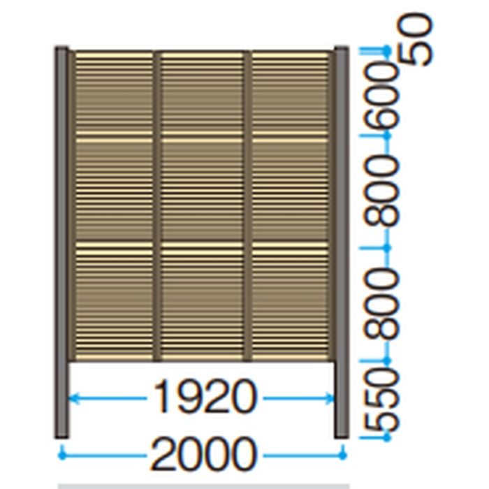 e-バンブーユニット みす垣パネルH2200タイプ 両面 イエロー