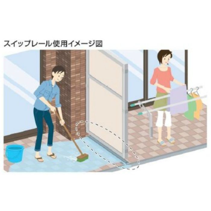 SR-864 バルコニー隔板下用部材 スイップレール バルコニー専用 25×100×1350mm 5本入