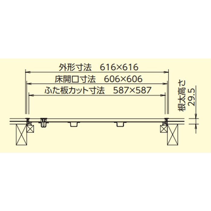 S600J アルミ枠 床下点検口 600角タイプ シルバー YPC(吉川化成