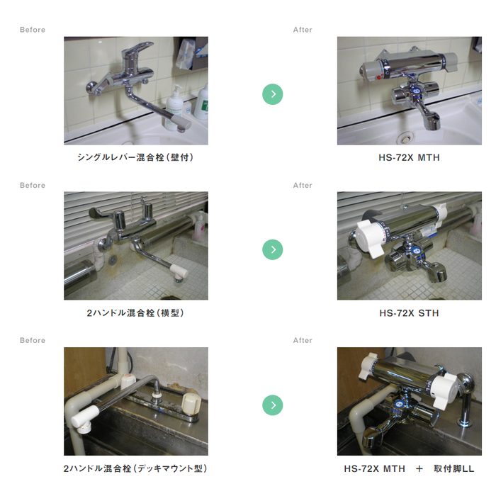 HS-72-LTN 自動水栓デルマン 壁付け用 単水栓 Lサイズ 乾電池式 上付け