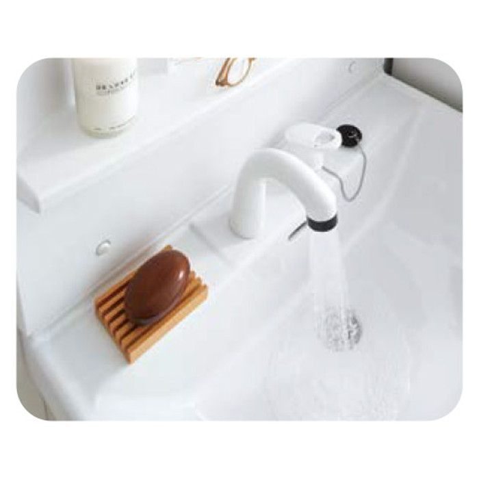 LSB-0001 Sグレード洗面 洗面化粧台セット シャワー水栓 1面鏡 W600 ホワイト【ベストプライス】