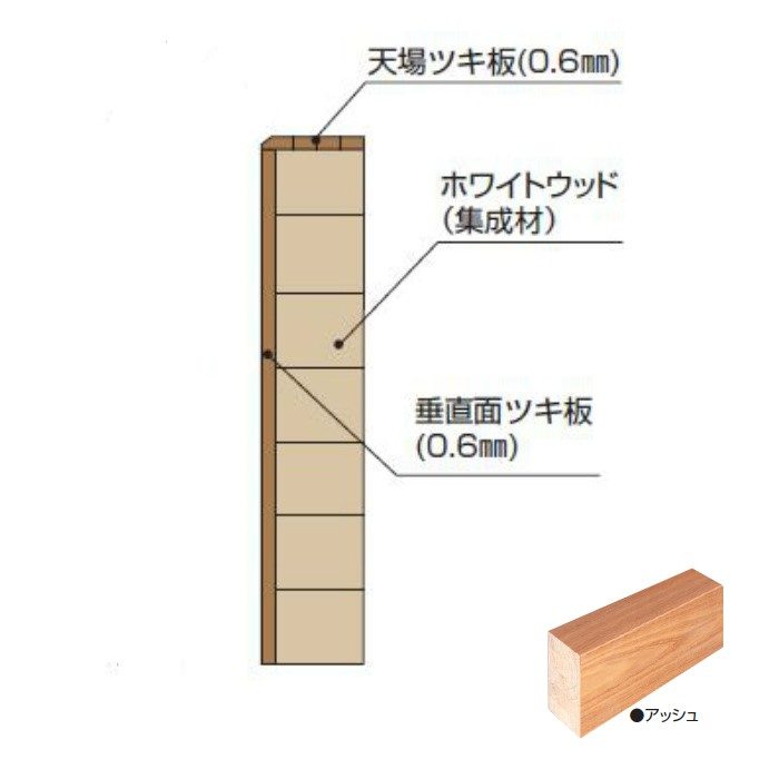 玄関部材 付框 30×150×1950mm アッシュ