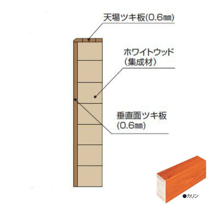 玄関部材 付框 30×150×1950mm カリン