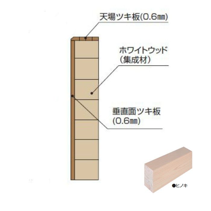 玄関部材 付框 30×150×2950mm ヒノキ