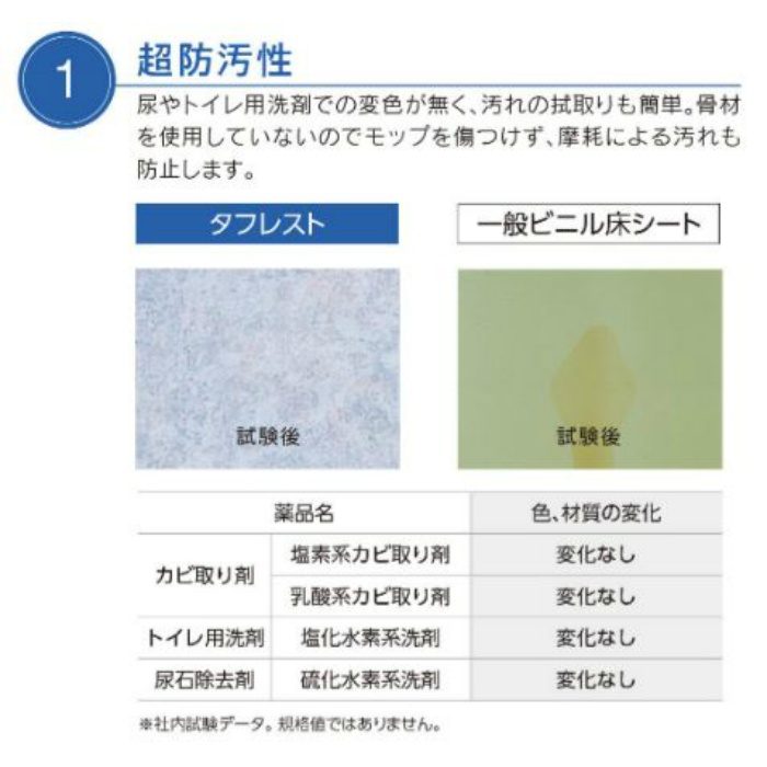 TR-4025 エミネンスフロア タフレスト ノンワックス超防汚シート WC用 雲柄 2.0mm厚×182cm巾