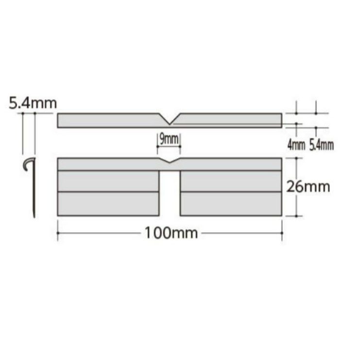 PMS-3-D エミネンスフロア ピリカモールS 3色用出隅材 100mm 10個／ケース