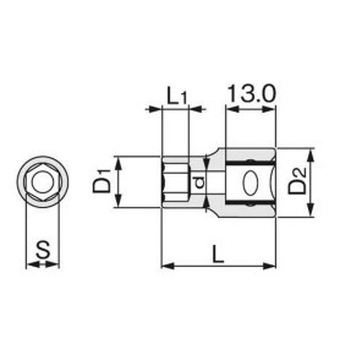 EA618JK-112 3／8sq×11／16 ソケット