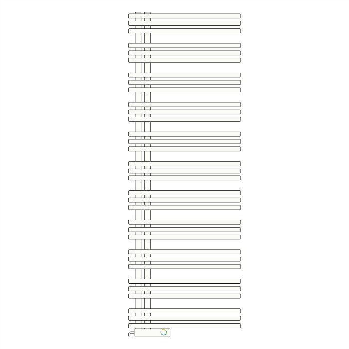 YAER1760A(L)-P001 タオルウォーマー＋リミテッドスペースヒーター YAE-Rシリーズ 壁直角取り付け仕様（標準色塗装） 左（L）勝手 H1720×L600×D89mm ホワイト
