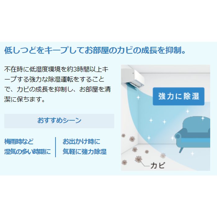 S253ATRS-W 壁掛形エアコン うるさらX RXシリーズ 室内電源タイプ 8畳対応 室外機セット ホワイト