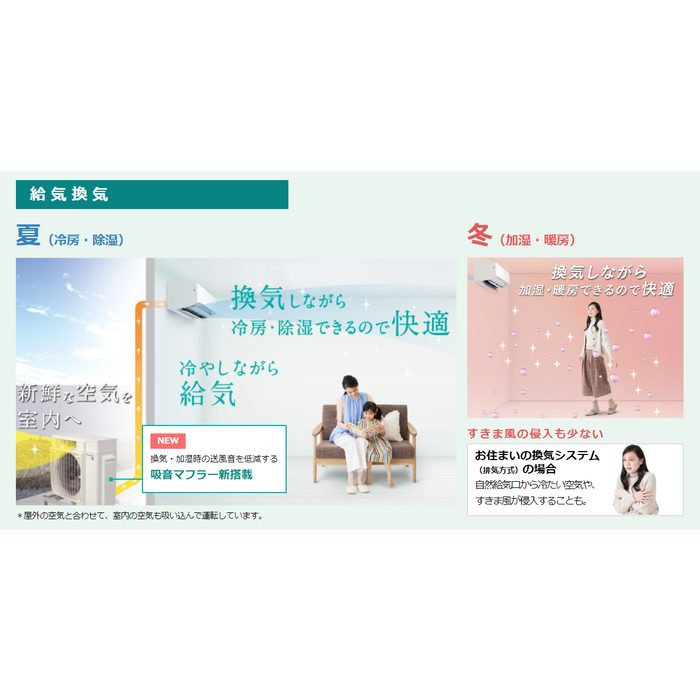 S403ATRV-W 壁掛形エアコン うるさらX RXシリーズ 室外電源タイプ 14畳対応 室外機セット ホワイト