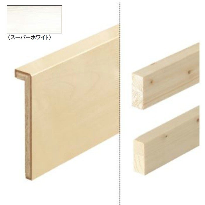 YNZ13-26PS セレクト 玄関巾木(L型芯同梱) 銘木柄 スーパーホワイト L