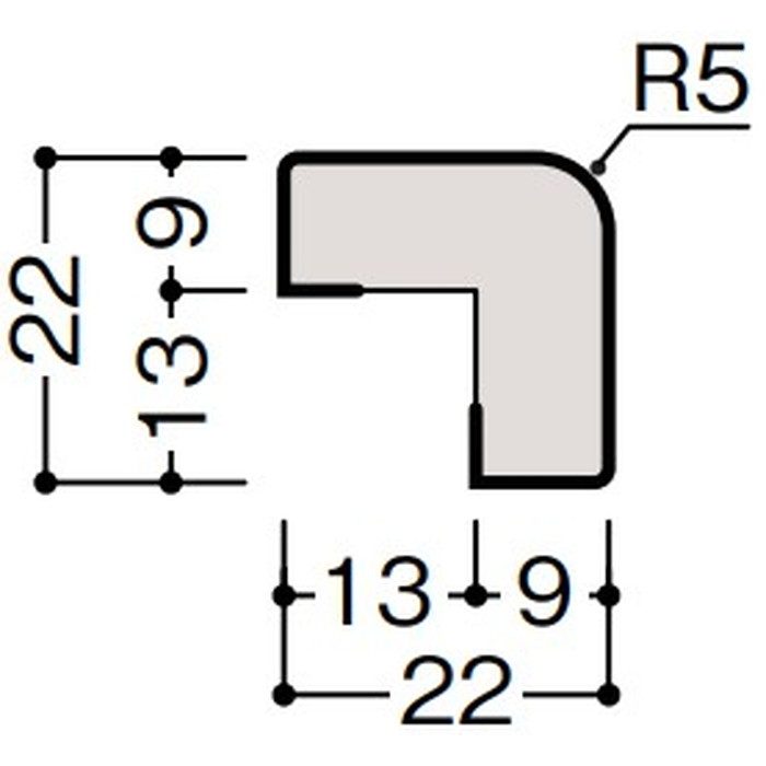 WL96-B11ML ハピアウォール ベーシックタイプⅡ専用施工部材 出隅（腰パネル専用 縦部材） 975mm ミルベージュ用