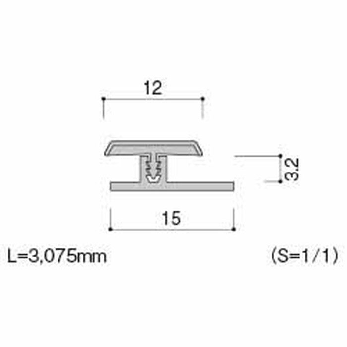 ZA-225GAU2 バスフィットパネル施工部材 篏合タイプ樹脂ジョイナー 平目地用 L3075mm ダークブラウン（艶消し） 2本入