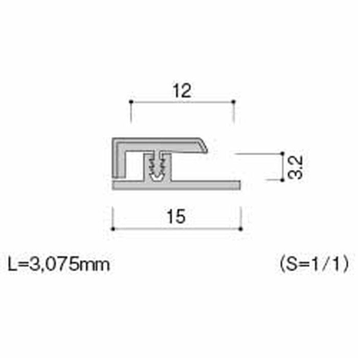 ZA-222MBU2 バスフィットパネル施工部材 篏合タイプ樹脂ジョイナー 見切り用 L3075mm アイボリー（艶あり） 2本入