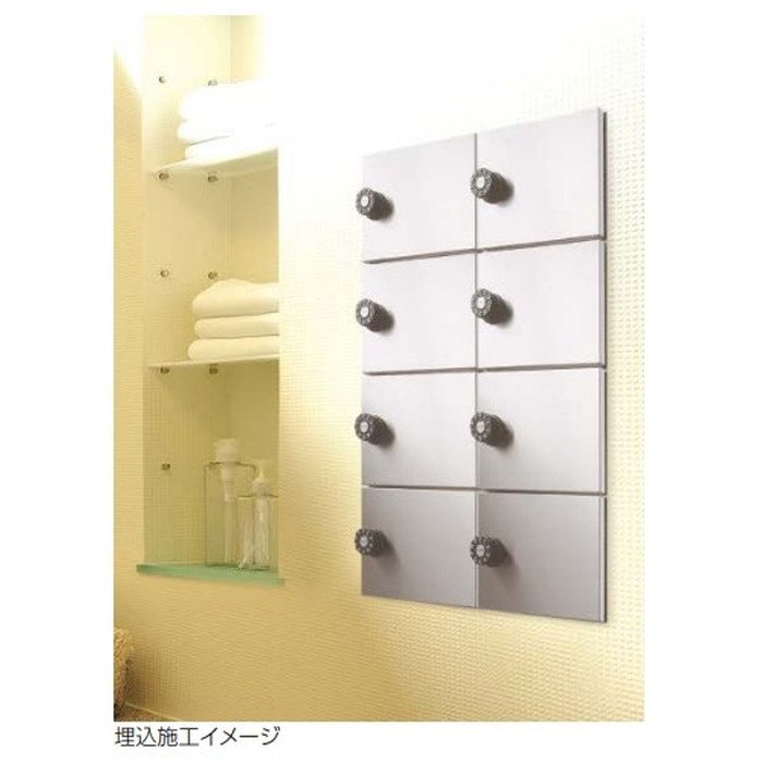 【入荷待ち】PLB240-3D パーソナルボックス 前入れ前出し 3段 静音ダイヤル錠 屋内仕様 D220mm ステンレス