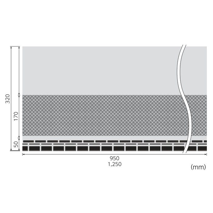 VST-4021 防滑性ビニル床シート ビュージスタ ステップVST お掃除らくらくタイプ 3.9×1250×320mm 段鼻5R