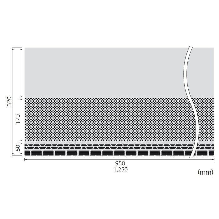 VST-403 防滑性ビニル床シート ビュージスタ ステップVST Hexaタイプ 3.9×1250×320mm 段鼻10R 7枚入