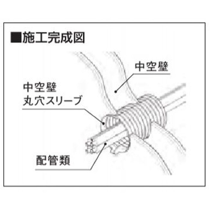 K-JIM150 ファイバリア 防火区画貫通部材 中空壁 丸穴スリーブ 160φ 5セット入
