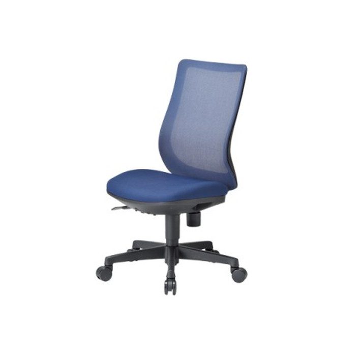 OA-3225B(FG3)DBU オフィスチェア OA-3200シリーズ ミドルバック 肘なしタイプ ブラックシェル