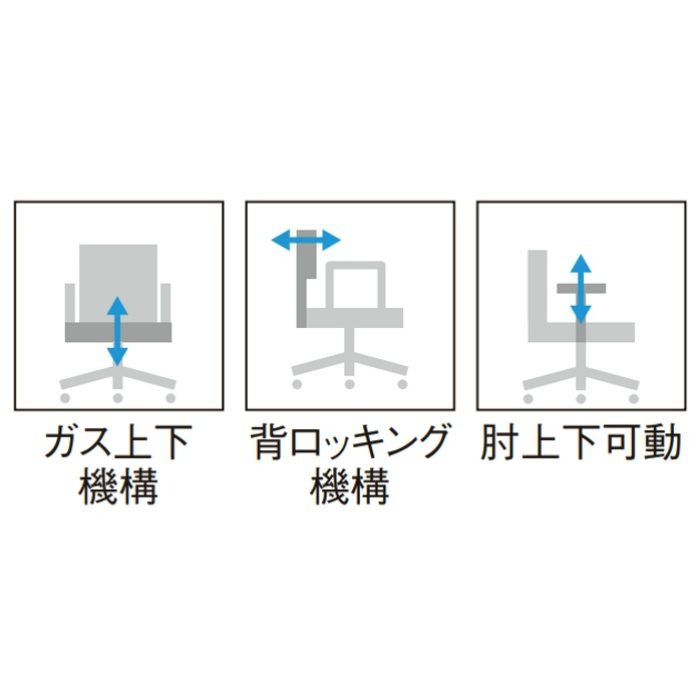 OA-3225B(FG3)BK オフィスチェア OA-3200シリーズ ミドルバック 肘なし