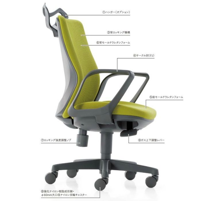 OA-3105(FG3)CBU オフィスチェア OA-3100シリーズ ローバック 肘なしタイプ