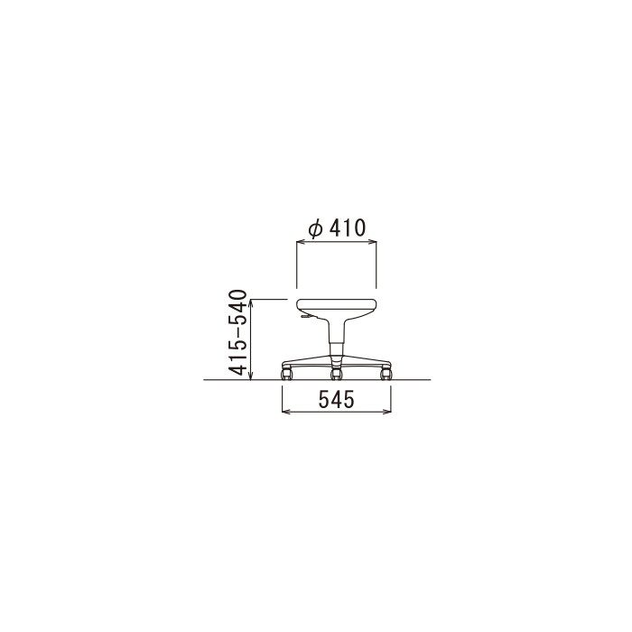 OA-200(VG1)PBU オフィスチェア OA-200シリーズ 背なしタイプ 抗菌性ビニールレザー