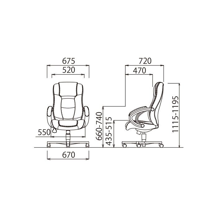 RA-1855(L)BK オフィスチェア ハイクラスモデル