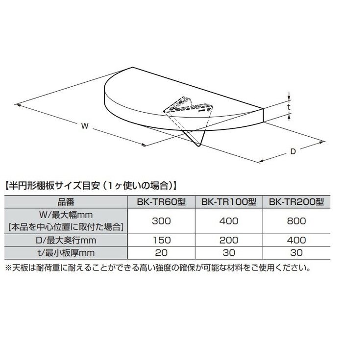 BK-TR100-SL LAMP トライアングル棚受 BK-TR型 PAT ステンレス調