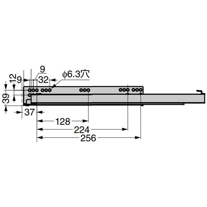 RUN-BS1-500-WT174 ボックス型レール RUN-BS1 部品セット 金属製サイドパネル（側板） 高さ174mm ホワイト 2本入