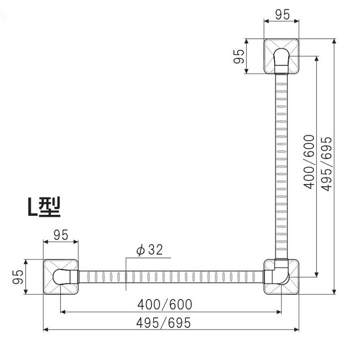 ベストセレクトバー UA-660-10 600×600mm L型 01-0005